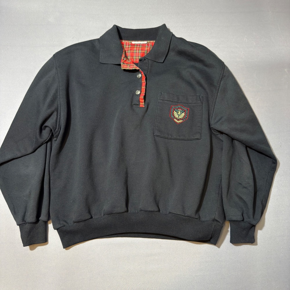 Vtg Lindsey Blake‎ International Spirit Sweatshirt Womens Black Medium
